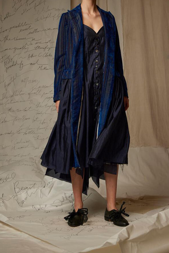 A Tentative Atelier velvet patch folded jacket A2223366B